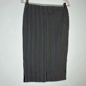 Zara Collection Blue & Gold Stripped Pencil Skirt